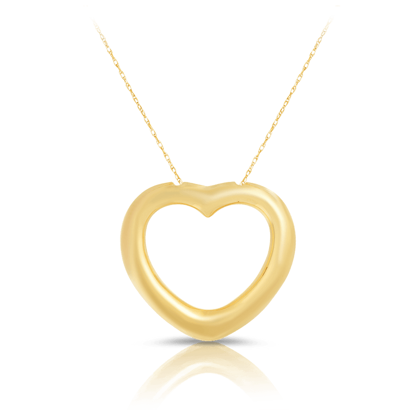 Open Heart Necklace in 9ct Yellow Gold - Wallace Bishop