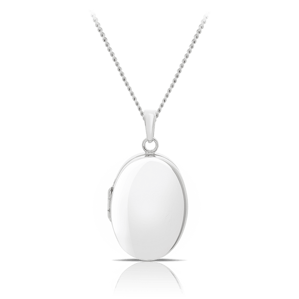 Oval Locket Pendant in Sterling Silver - Wallace Bishop