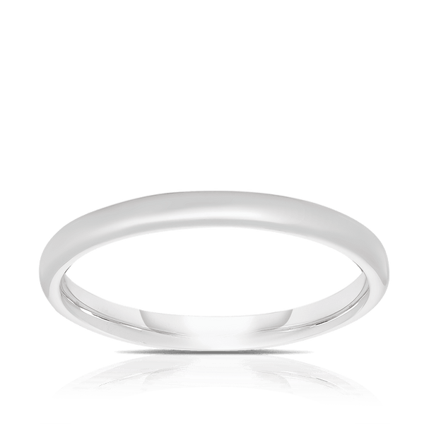 Plain Ring in 18ct White Gold - Wallace Bishop
