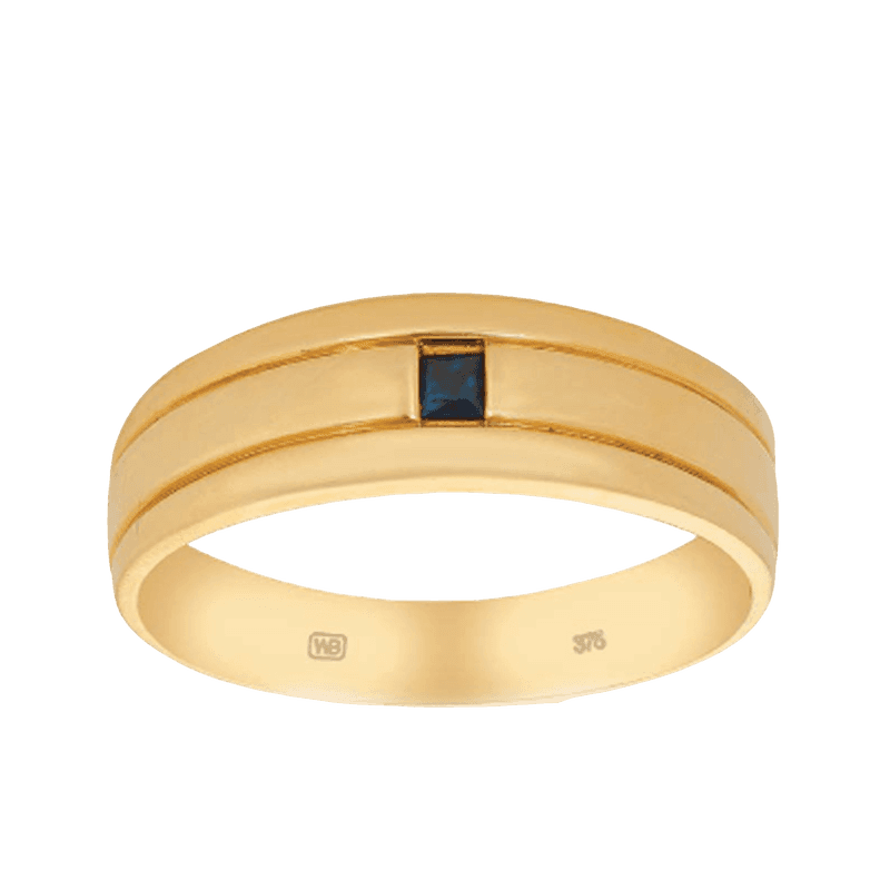 Men's Sapphire Ring in 9ct Yellow Gold - Wallace Bishop