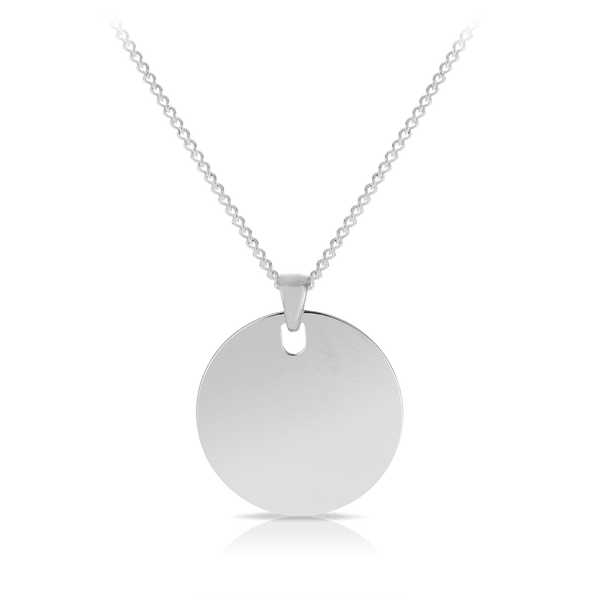 Round Pendant in Sterling Silver - Wallace Bishop
