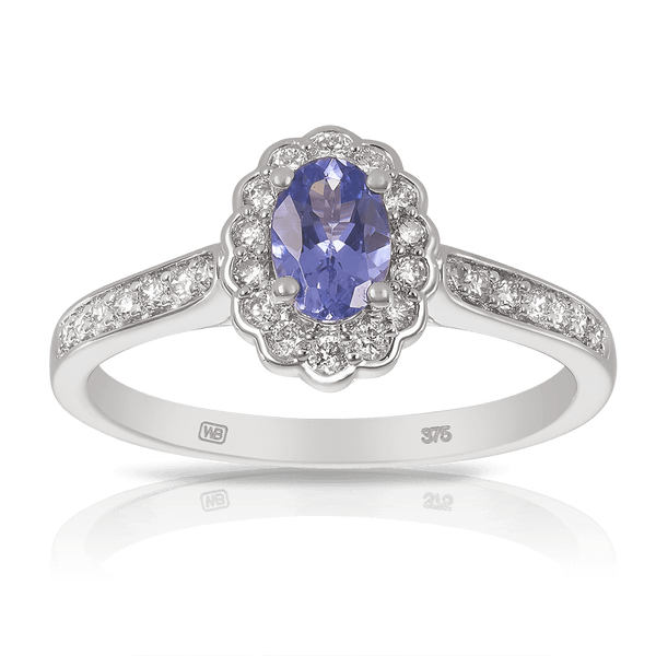 Tanzanite & Diamond Dress Ring in 9ct White Gold - Wallace Bishop