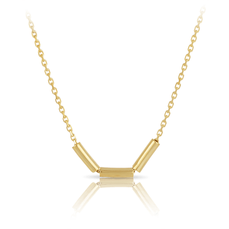 Trio Cylinder Necklace in 9ct Yellow Gold - Wallace Bishop