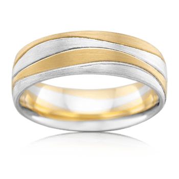 Wedder Ezi Pattern Ring in 9ct Yellow & White - Wallace Bishop
